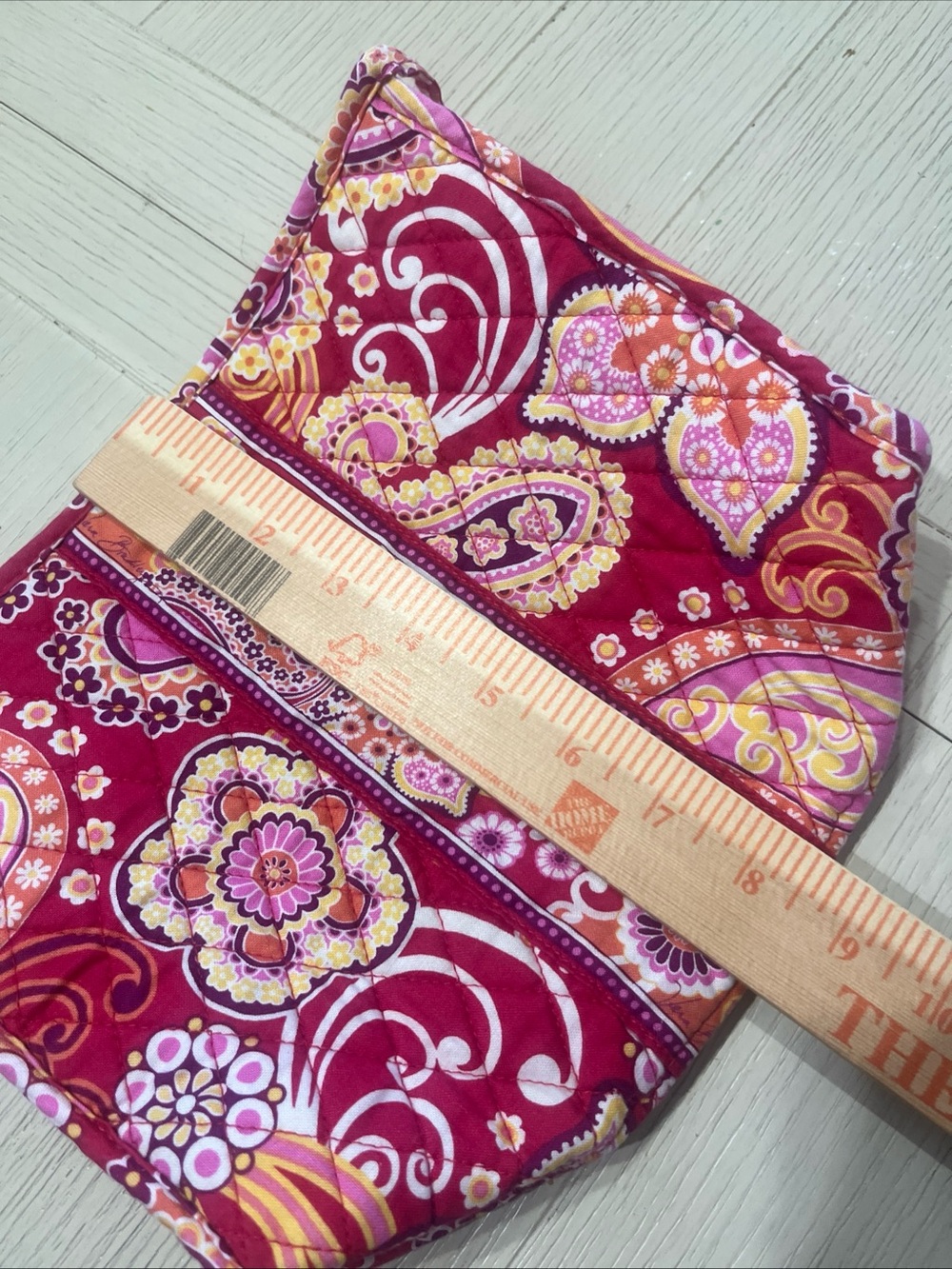 Vera Bradley Raspberry Fizz Zippered Travel Pouch With Soft Lining Pink Floral - Picture 7 of 8